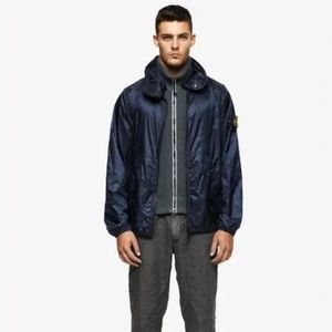 Stone Island Full Zip Navy Sweater